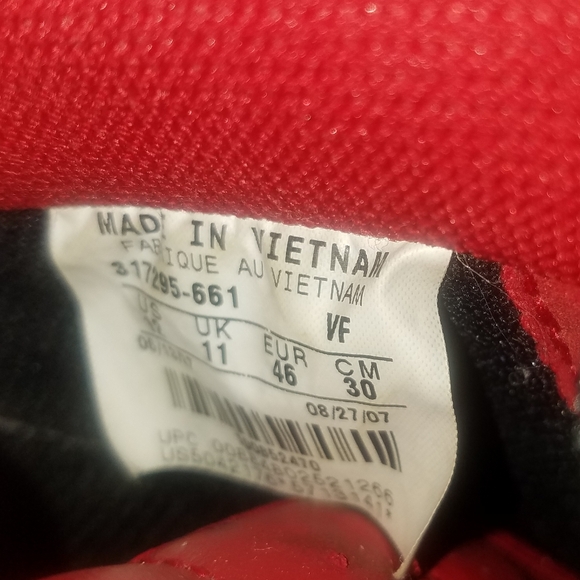 RARE Nike Air Force 1  Black/Red Sneakers Shoes Size 12 - Picture 7 of 7